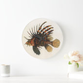 ヴィンテージライオンフィッシュ、海洋海生命動物 ラージ壁時計 (ホーム)