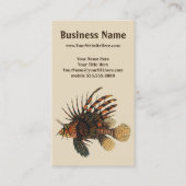 ヴィンテージライオンフィッシュ、海洋海生命動物 名刺 (正面)