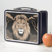 ヴィンテージライオンポートレート メタルランチボックス (インサイチュ)