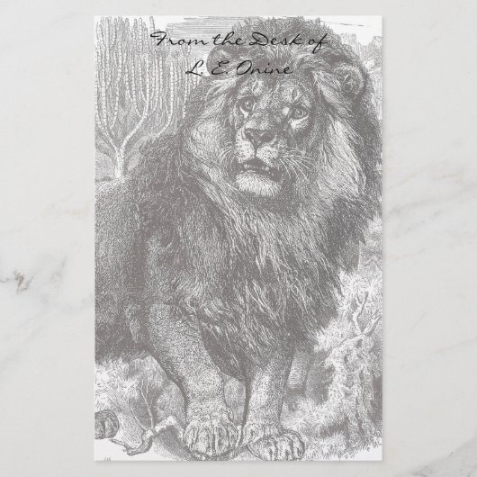 ヴィンテージライオン文房具 便箋 (正面)