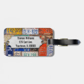 ヴィンテージライセンスプレートと金属ラベル ラゲッジタグ (裏面横)