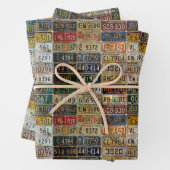 ヴィンテージライセンスプレートラップ紙 ラッピングペーパーシート (インサイチュ)