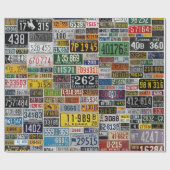 ヴィンテージライセンスプレートラップ紙 ラッピングペーパー (フラット)