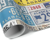 ヴィンテージライセンスプレートラップ紙 ラッピングペーパー (ロールコーナー)