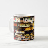 ヴィンテージライセンスプレート コーヒーマグカップ (正面左)