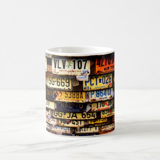 ヴィンテージライセンスプレート コーヒーマグカップ (中央)