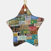 ヴィンテージライセンスプレート セラミックオーナメント (左)