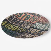 ヴィンテージライセンスプレート ペーパープレート (アングル)