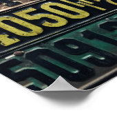 ヴィンテージライセンスプレート ポスター (角)