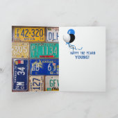 ヴィンテージライセンスプレート(101番目の誕生日) カード (内部)