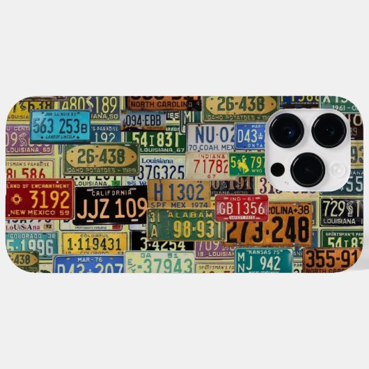 ヴィンテージライセンスプレート Case-Mate iPhoneケース (裏面 (横))