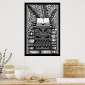 ヴィンテージライターのテーマ3 Color Me ポスター (キッチン)