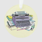 ヴィンテージライターズツールタイプライター紙鉛筆 オーナメント (正面)