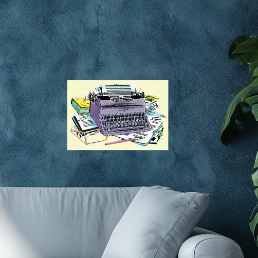 ヴィンテージライターズツールタイプライター紙鉛筆 ポスター