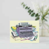 ヴィンテージライターズツールタイプライター紙鉛筆 ポストカード (スタンド正面)