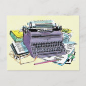 ヴィンテージライターズツールタイプライター紙鉛筆 ポストカード (正面)