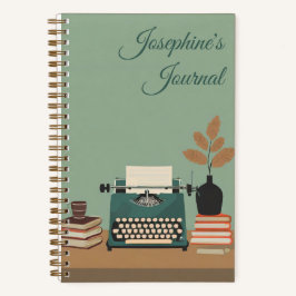 ヴィンテージライターパーソナライズされた誌 ノートブック