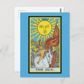 ヴィンテージライダーウェイトザサンタロットカードデザイン ポストカード (正面/裏面)