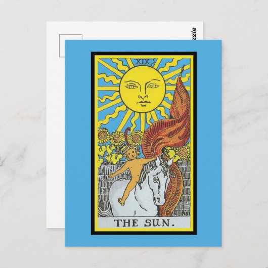 ヴィンテージライダーウェイトザサンタロットカードデザイン ポストカード (正面/裏面)