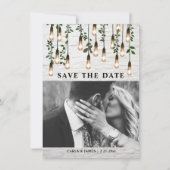 ヴィンテージライツボタニカルホワイトブリック結婚ズ セーブザデート (正面)