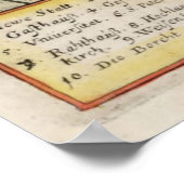 ヴィンテージライデンオランダの地図(1638) ポスター (角)