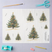 ヴィンテージライトクリスマスツリー 薄葉紙 (クラフト)