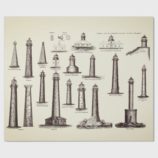 ヴィンテージライトハウスコレクション ラッピングペーパー (フラット)