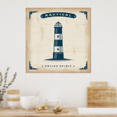 ヴィンテージライトハウスポスター1 ポスター (キッチン)