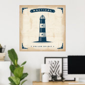 ヴィンテージライトハウスポスター1 ポスター (ホームオフィス)