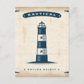 ヴィンテージライトハウスポスター1 ポストカード (正面)