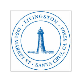 ヴィンテージライトハウスラウンドファミリー差出人住所 セルフインキングスタンプ