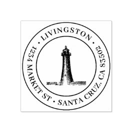 ヴィンテージライトハウスラウンドファミリー差出人住所 ラバースタンプ