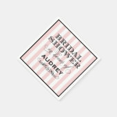 ヴィンテージライトピンクフランスのブライダルシャワー スタンダードカクテルナプキン (角)