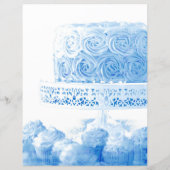 ヴィンテージライトブルーお誕生日ケーキスクラップブック作り法 (裏面)