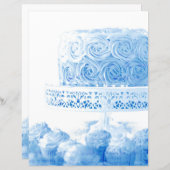 ヴィンテージライトブルーお誕生日ケーキスクラップブック作り法 (正面/裏面)