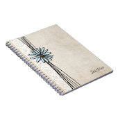 ヴィンテージライトブルーデイジー ノートブック (右側)