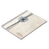 ヴィンテージライトブルーデイジー ノートブック (左側)