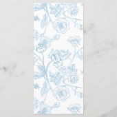 ヴィンテージライトブルーモノグラムクレスト結婚フローラ メニュー (裏面)