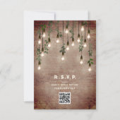 ヴィンテージライト産業結婚のQR RSVPカード (正面)