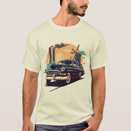 ヴィンテージライドサンセットクルーズTシャツ Tシャツ (正面)