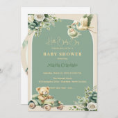 ヴィンテージライド&テディプライドベビーシャワー招待状 招待状 (正面/裏面)