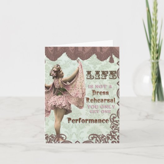 ヴィンテージライフはドレスのリハーサルではない カード (正面)