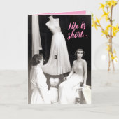 ヴィンテージライフは短いランジェリーショップ誕生日 カード (黄色い花)