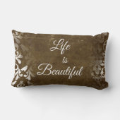 ヴィンテージライフは美しい引用文 ランバークッション (裏面)