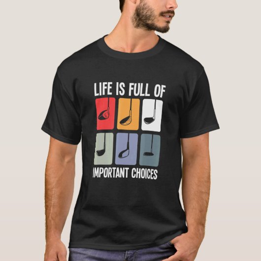 ヴィンテージライフは重要な選択肢のフルGolf Acc Tシャツ (正面)