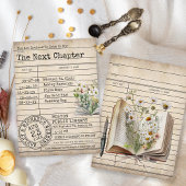 ヴィンテージライブラリのカードブック結婚式招待状 招待状