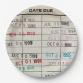 ヴィンテージライブラリの期限カード ペーパープレート (正面)