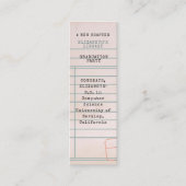 ヴィンテージライブラリカスタムカード卒業ブックマーク スキニー名刺 (正面)