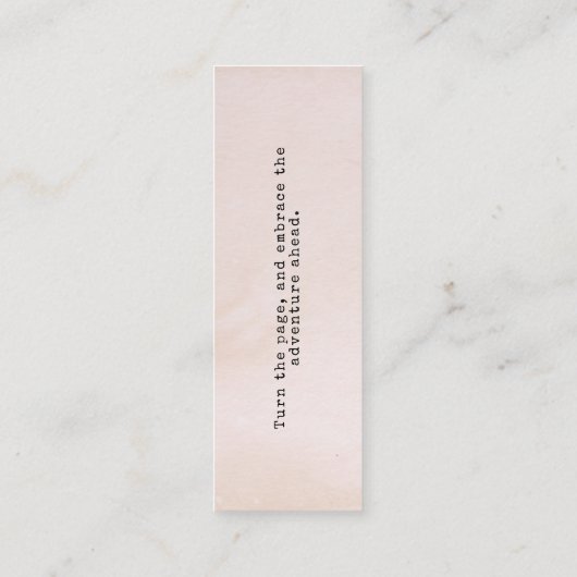 ヴィンテージライブラリカスタムカード卒業ブックマーク スキニー名刺 (裏面)