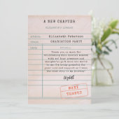 ヴィンテージライブラリカードの卒業サンキューカード サンキューカード (スタンド正面)